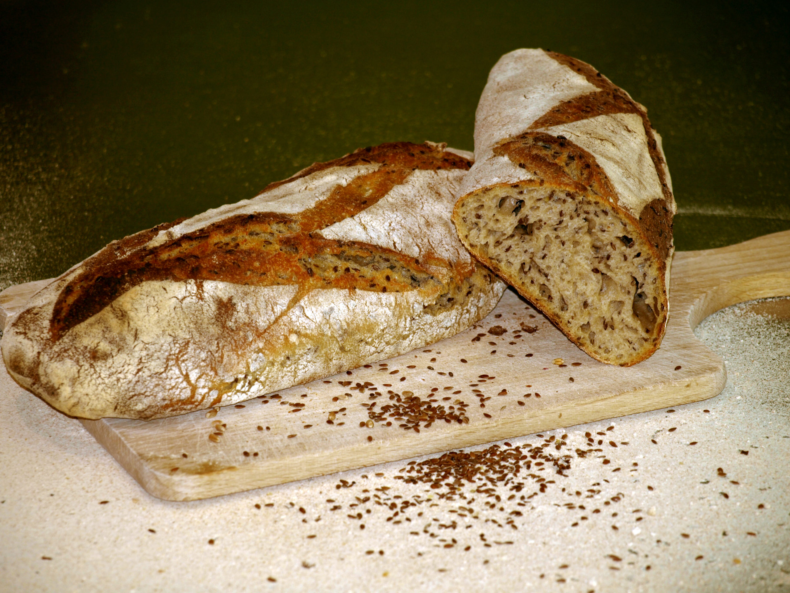 Pain aux graines de lin bio - Du Grain à Moudre