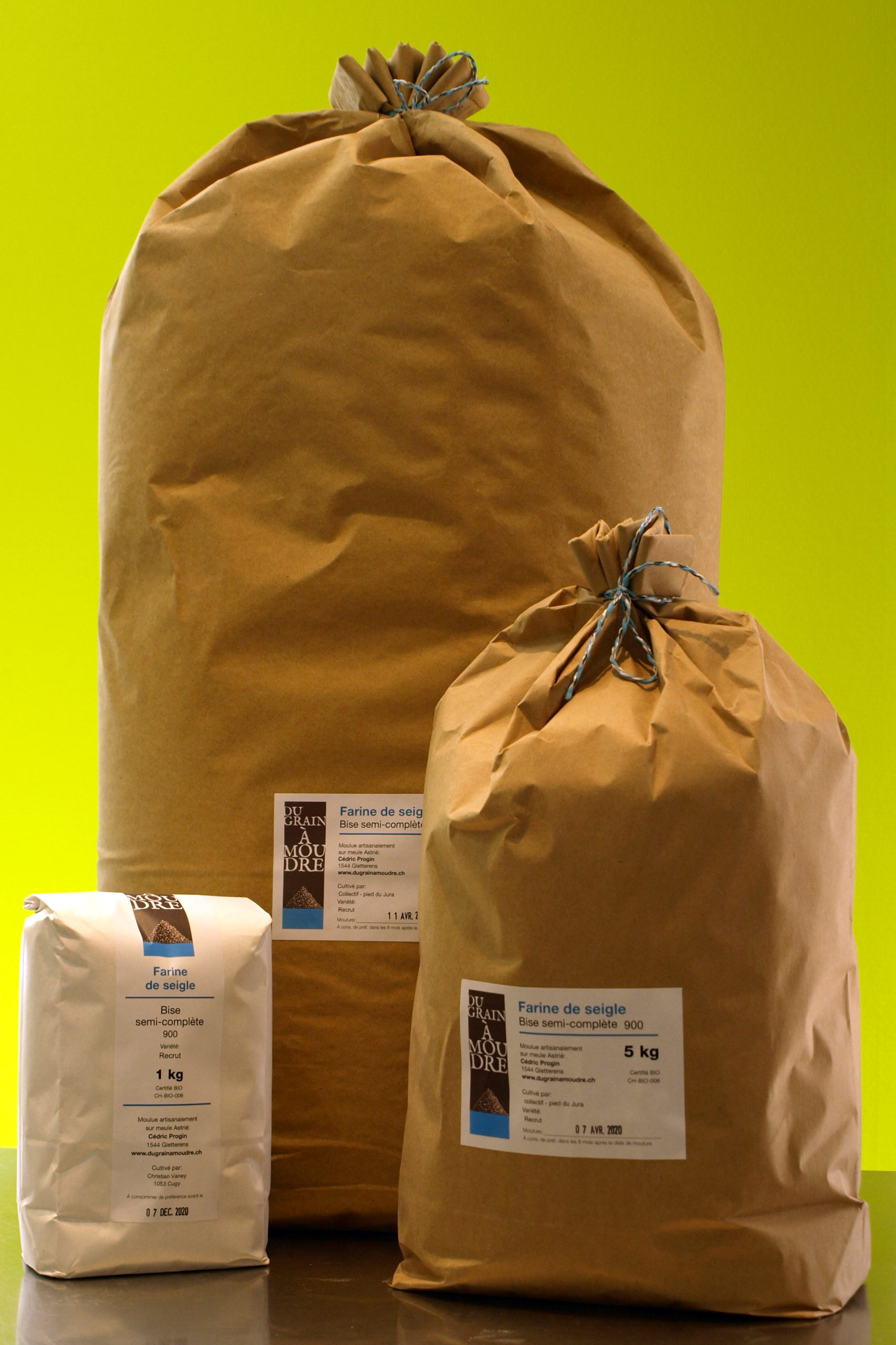 Farine de seigle bio, bise semi-complète