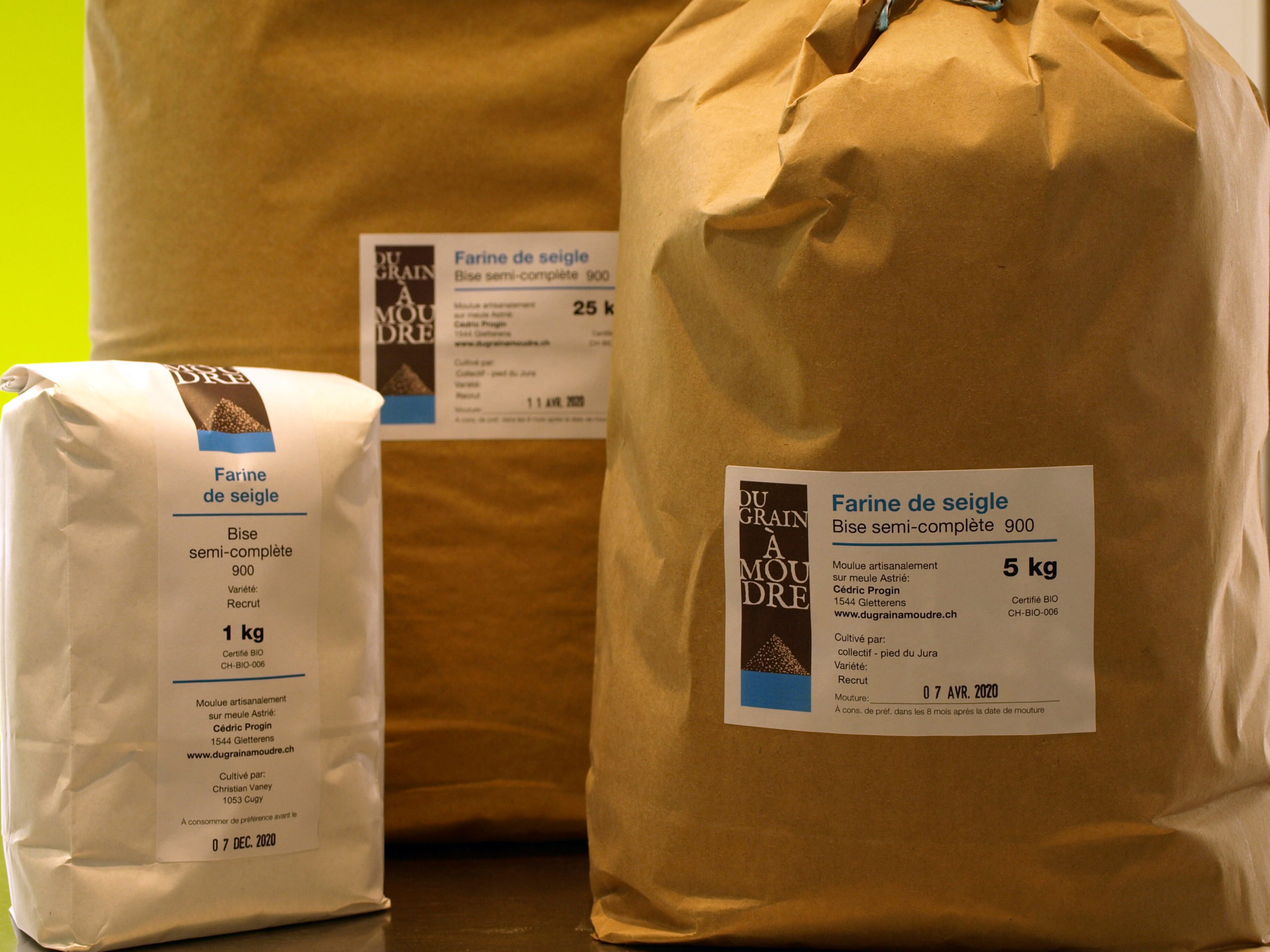 Farine de seigle bio, bise semi-complète